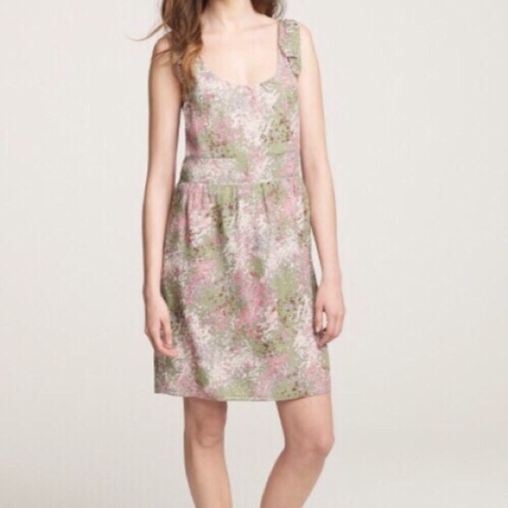 J. Crew Caspia dress in crinkled silk floral